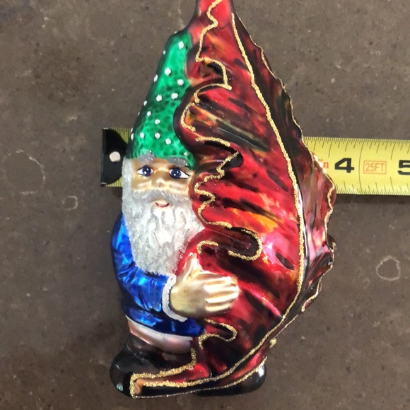 Larry Fraga hand blown Christmas ornament Fall gnome elf limited edition signed - Picture 11 of 11